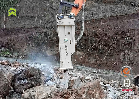Komatsu 30-40 Ton Excavator Rock Breaker Hammer Chisel 155mm Untuk PC300 PC400