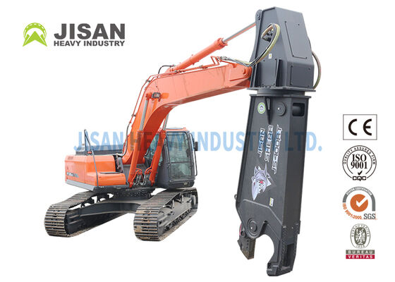 Gunting Logam Ekskavator Baja Tahan Aus Hardox 450 dengan Rotasi 360 Derajat untuk Pemasangan Lengan 40-50 Ton