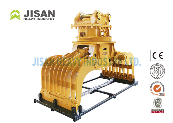 Grapple Pembongkaran Berputar Persegi, Grab Penyortiran Batu Hidrolik Excavator