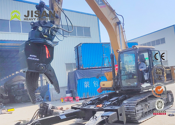 R210lc Excavator Memotong Mesin Geser, Gunting Penghancur Hidraulik