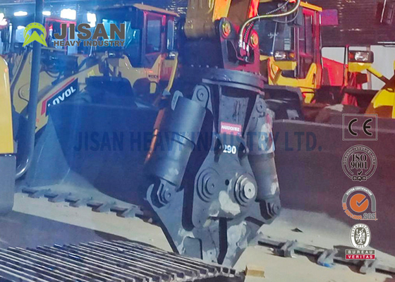 Gunting Logam Excavator Tugas Berat Dengan Ketebalan Pisau 50mm Lubang Silinder 100mm