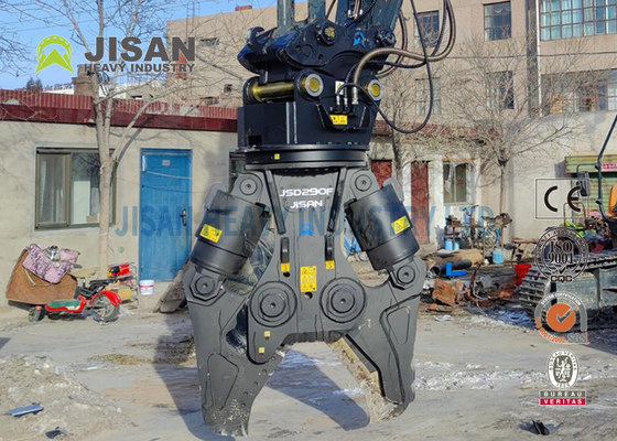 Gunting Logam Excavator Tugas Berat Dengan Ketebalan Pisau 50mm Lubang Silinder 100mm