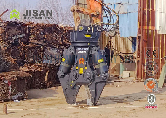 Gunting Logam Excavator Tugas Berat Dengan Ketebalan Pisau 50mm Lubang Silinder 100mm