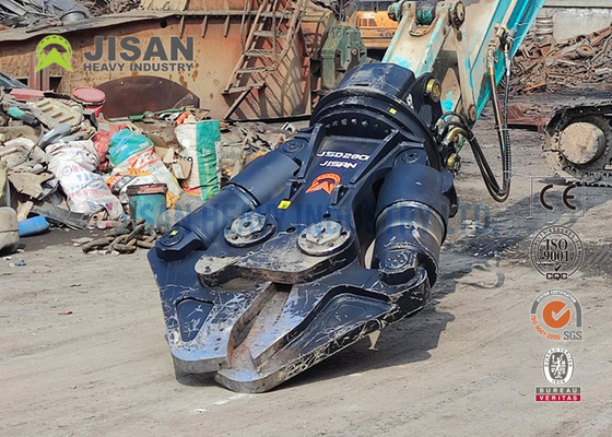Gunting Logam Excavator Tugas Berat Dengan Ketebalan Pisau 50mm Lubang Silinder 100mm