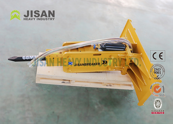Aliran Operasi 20Gpm 6ft Skid Steer Loader Hammer untuk Pekerjaan Tugas Berat
