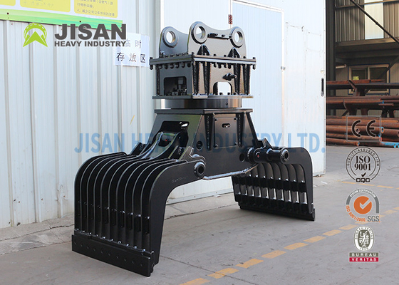 Penghancuran Dan Pengelompokan Logam Scrap Dibuat Lurus Pengelompokan Dan Penghancuran Genggam Excavator Attachment Genggam Grab