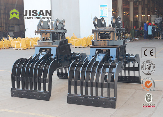 Penghancuran Dan Pengelompokan Logam Scrap Dibuat Lurus Pengelompokan Dan Penghancuran Genggam Excavator Attachment Genggam Grab