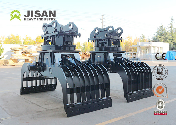 Penghancuran Dan Pengelompokan Logam Scrap Dibuat Lurus Pengelompokan Dan Penghancuran Genggam Excavator Attachment Genggam Grab