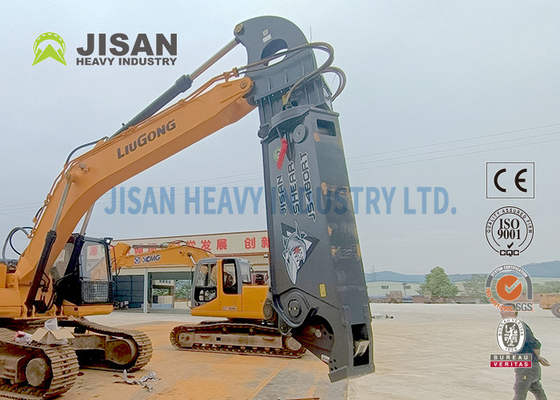 Pemotongan dan Pemulihan Sarang Bahan Dengan Teyun Tycs450rt Hydraulic Shear Untuk Excavator Di Situs Penghancuran Industri