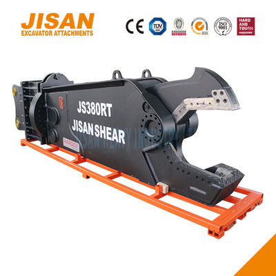 360 derajat Hydraulic Rotation Excavator Metal Shears Untuk Pemulihan Bahan Scrap