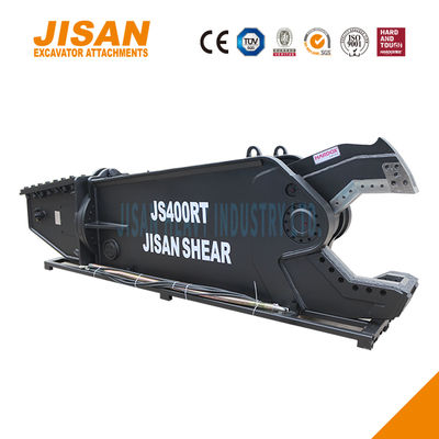 Gunting Logam Ekskavator Bertenaga Rotasi 360 Derajat Gaya Potong 800T Katup Kecepatan Baja Tahan Aus Efisiensi Maksimum
