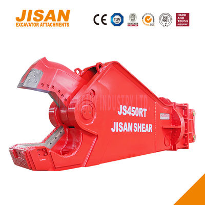 Gunting Logam Ekskavator Bertenaga Rotasi 360 Derajat Gaya Potong 800T Katup Kecepatan Baja Tahan Aus Efisiensi Maksimum