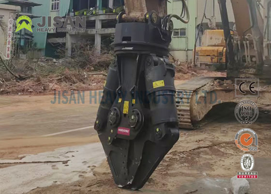 360 Deg Rotation Excavator Metal Shears High Strength Steel Replaceable Blade Abrasion-Resistant