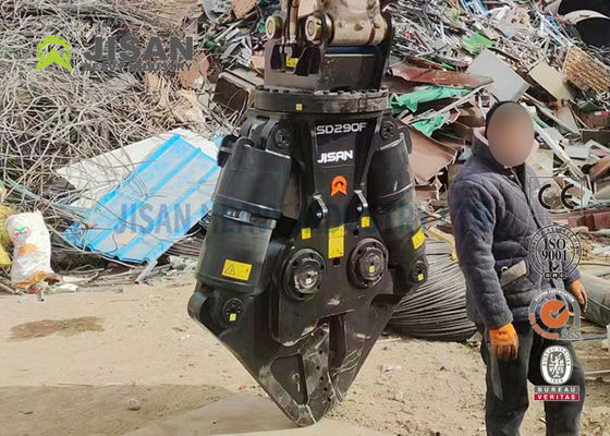 360 Deg Rotation Excavator Metal Shears High Strength Steel Replaceable Blade Abrasion-Resistant