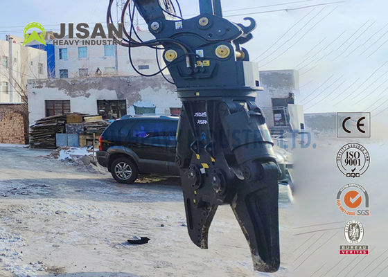 Gunting Logam Ekskavator JISAN Dengan Motor Rotasi Hidrolik 360 Derajat Kekuatan Kuat Dan Daya Tahan Lama