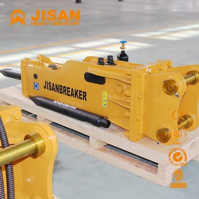 JISAN 20ton Mesin Bangunan Excavator Attachment Hydraulic Breaker Hammer dengan inti mesin kekuatan tinggi