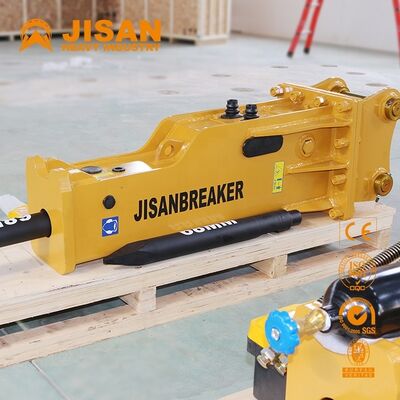 JISAN 20ton Mesin Bangunan Excavator Attachment Hydraulic Breaker Hammer dengan inti mesin kekuatan tinggi
