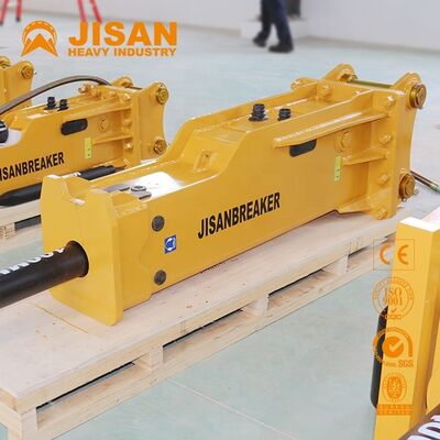 JISAN 20ton Mesin Bangunan Excavator Attachment Hydraulic Breaker Hammer dengan inti mesin kekuatan tinggi