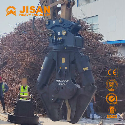 Sikat logam excavator serbaguna dengan bukaan rahang lebar dan silinder kekuatan yang kuat untuk daur ulang beton dan pembongkaran