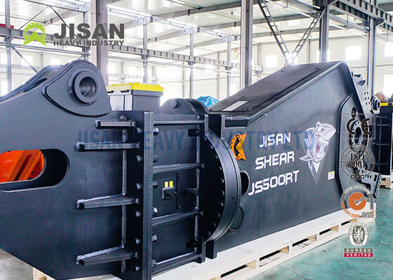 Gunting Logam Ekskavator Tugas Berat untuk Memotong Logam Ferrous, Skrap Aluminium, dan Pemrosesan Material Pembongkaran Industri