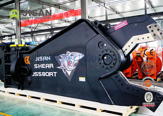 Gunting Logam Ekskavator Tugas Berat untuk Memotong Logam Ferrous, Skrap Aluminium, dan Pemrosesan Material Pembongkaran Industri