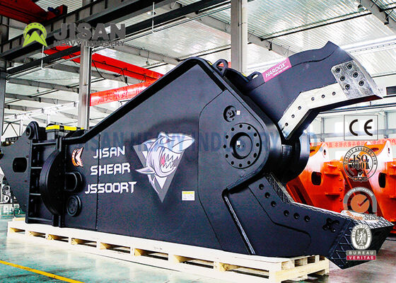 Gunting Hidrolik untuk Ekskavator dengan Rotasi Hidrolik 360 Derajat, Gaya Potong 1500T, dan Baja Tahan Aus