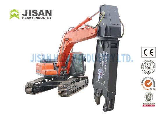 Gunting Logam Ekskavator Baja Tahan Aus Hardox 450 dengan Rotasi 360 Derajat untuk Pemasangan Lengan 40-50 Ton