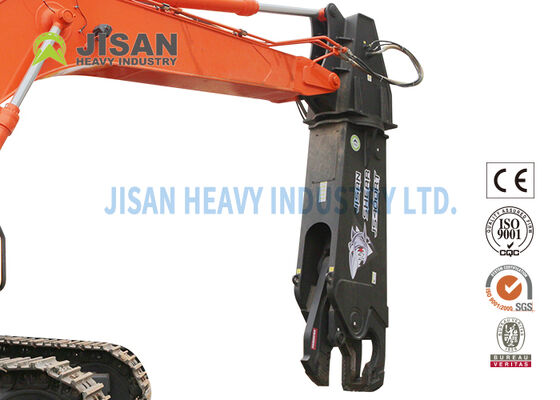 Gunting Logam Ekskavator Baja Tahan Aus Hardox 450 dengan Rotasi 360 Derajat untuk Pemasangan Lengan 40-50 Ton