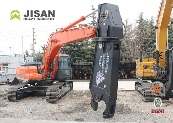 Gunting Logam Ekskavator Baja Tahan Aus Hardox 450 dengan Rotasi 360 Derajat untuk Pemasangan Lengan 40-50 Ton