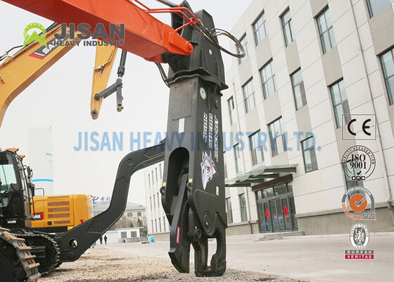 Gunting Logam Ekskavator Baja Tahan Aus Hardox 450 dengan Rotasi 360 Derajat untuk Pemasangan Lengan 40-50 Ton