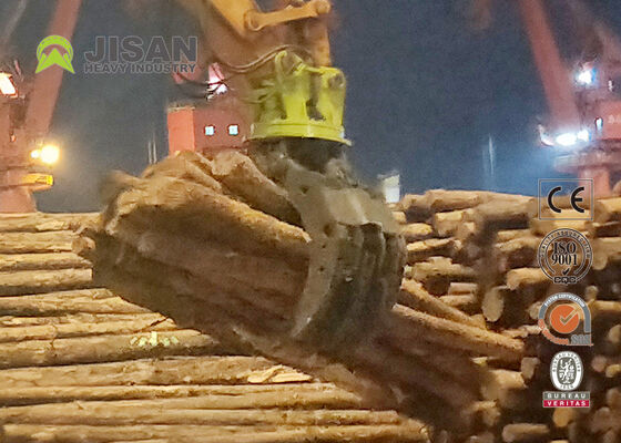 Double Linkage Hydraulic Log Grapple 1500mm Jaw Pembukaan Untuk 20 Ton 320 Excavator