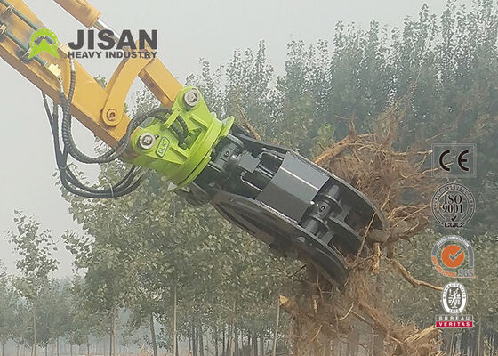 Double Linkage Hydraulic Log Grapple 1500mm Jaw Pembukaan Untuk 20 Ton 320 Excavator