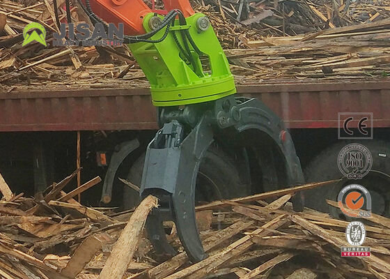 Double Linkage Hydraulic Log Grapple 1500mm Jaw Pembukaan Untuk 20 Ton 320 Excavator