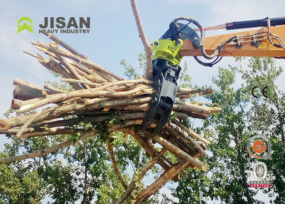 Gagang Kayu Hidrolik Berputar Tautan Ganda Pembukaan Rahang 1800mm Untuk Excavator CAT 336