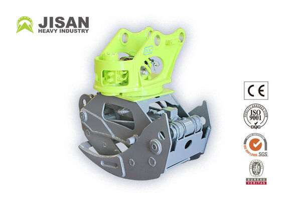 360 derajat Rotasi Hydraulic Log Grapple 45 Ton Memadatkan Kekuatan Untuk 20-30 Ton Excavator