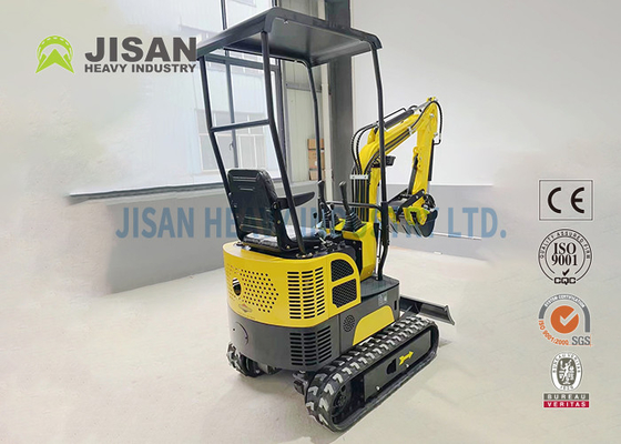 Micro Digger Mini Crawler Excavator, Mesin Penggali Parit Bagger Kecil 1 Ton