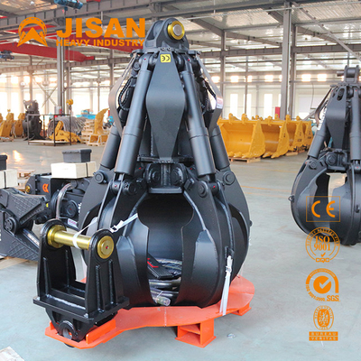 800 Liter Mini Excavator Rotating Grapple Untuk Menangani Scrap Baja