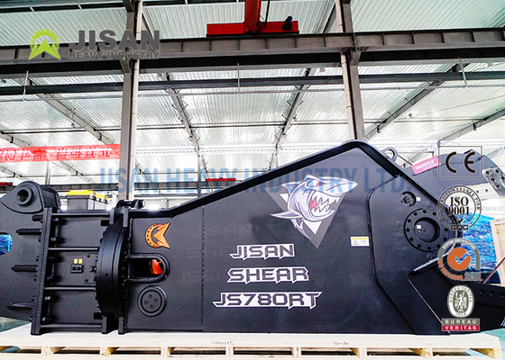 Gunting Hidrolik Silinder Tunggal Untuk Scrap Excavator 80t Untuk Membongkar Rotary